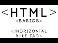 HTML Basics Tutorial 20 - Horizontal Rule Tag