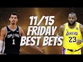 Best NBA Bets, Player Prop Picks, Parlays, Predictions Friday Today November 15th 11/15