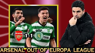 Is it good Arsenal went out of the Europa League? FT Arsenal 1-1 Sporting@thearmourytv1 @Amenyah