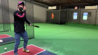 バッティングセンター⚾️130キロ　ストレートと変化球ランダム打ってみた😎🤙