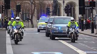 The smallest and quickest police escort for a World Leader? (British PM)