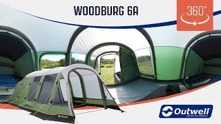 Outwell Woodburg 6A Air Tent - 360 video (2019)