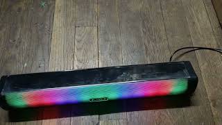 LENRUE Bluetooth 5.0 USB Sound Bar with 8 Colorful Light Modes