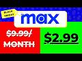 Max Black Friday 2024 Deal: $2.99/Month for 6 Months! (70% OFF)