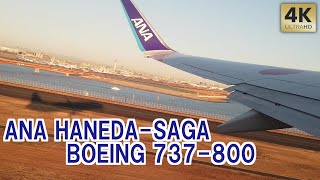 ANA Boeing 737-800 東京/羽田-佐賀 Flight Movie from Tokyo Haneda to Saga 機窓展望 機内環境音 搭乗記 ホワイトノイズ 景色