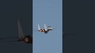 【自衛隊】F-15戦闘機によるアフターバーナー全開のハイレートクライム！ #shorts #F15 #fighterjet
