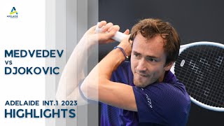 Novak Djokovic vs. Daniil Medvedev Highlights | 2023 Adelaide International 1 Gameplay