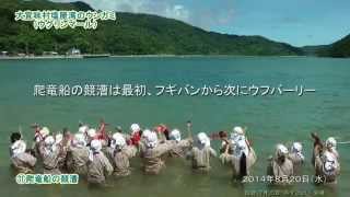 爬竜船の競漕　大宜味村塩屋湾のウンガミ　2014年8月20日（水）MPEG 4