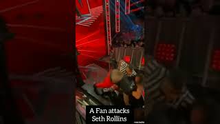 A Fans Attacks Seth Rollins!! #viral #wwe #shorts