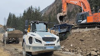 Kraftwerksbaustelle | Blasting ✓ Rohstoff Aufbereitung ✓ KLEEMANN Brecher - HITACHI - CAT - LIEBHERR
