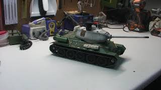 Taigen 1/16 T-34/85 with Clark TK-50 Functions Test