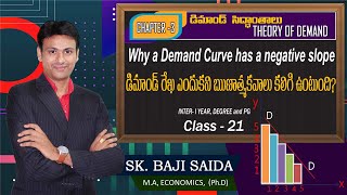 డిమాండ్ రేఖ ఎందుకని బుణాత్మక వాలు కలిగి ఉంటుంది why A Demand Curve Has A Negative Slope