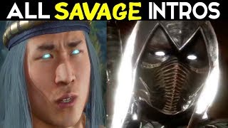 Mortal Kombat 11 - MOST SAVAGE & MEANEST INTROS - Noob Saibot / MK11 All Savage Intros