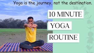 10 Minutes of Daily Yoga Practice for Peace and Healthy Living