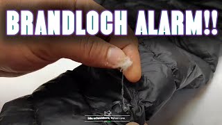 Daunenjacke mit Brandloch am Ärmel | Brandloch unsichtbar machen | DIY