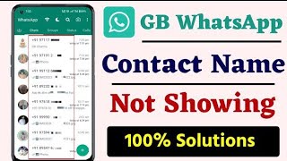 Gb Whatsapp Search and Name Not Showing Problem Solved | Gb Whatsapp Contact Name Not Showing
