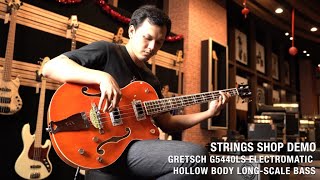 STRINGS SHOP DEMO : GRETSCH G5440LS ELECTROMATIC HOLLOW BODY LONG-SCALE BASS