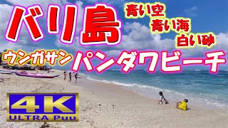 バリ島 青い空 青い海 白い砂の ウンガサン パンダワビーチ Puuちゃんが 4K で 撮影した結果！