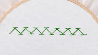 Embroidery 101: How to Embroider a Chevron Stitch