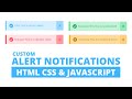 Custom Warning Alert Notification using HTML CSS & JavaScript