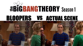The Big Bang Theory Season 1 | Bloopers vs Actual Scene