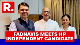 Maharashtra Dy CM Fadnavis Meets Independent Himachal Candidate In Mumbai
