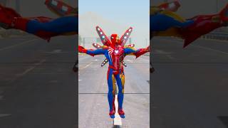 SPIDERMAN \u0026 IRON-MAN VS VENOM, HULKBUSTER  FIGHT WHO'S THE STRONGEST 🤯 #shorts #gta5