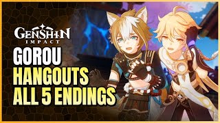 Gorou Hangout All Endings \u0026 Skill Showcase | Hangout Events: Series IV | Genshin Impact Version 2.3