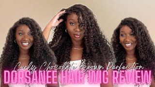 The PERFECT Chocolate Brown Curly Wig | ft Dorsanee Hair | Wig Install + Review | Tan Dotson