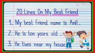 20 Lines Essay On My Best Friend In English l Essay On My Best Friend l Friendship Day l