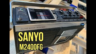 Sanyo M2400FG Vintage Radio Cassette. First Look. For Refurbishment and Repair. Retro 1970's