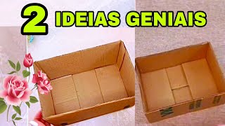 2 IDEIAS SURPREENDENTES COM CAIXAS DE PAPELÃO FAÇA VOCÊ MESMO #viral #compartilhe #diy