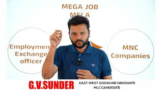 Manifesto Point 2 : Mega Job Mela - G.v.Sunder, East West Godavari Graduate MLC Candidate