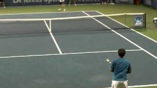 Michael Chang gets dropped by Courier