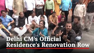Delhi BJP Holds Protest Over Renovation Of Arvind Kejriwal's Official Residence