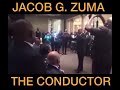 Former president Jacob Zuma conducting a choir