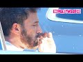 Ben Affleck Smokes A Suspicious Cigarette & Coughs On The Way To His Kids School In Santa Monica, CA