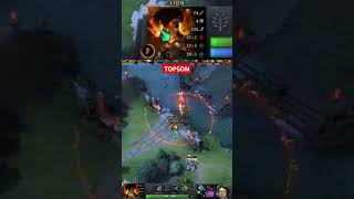 Oh My God Topson Lion midlaner Escaping in Dota 2 #dota2 #dota2short #shotrs