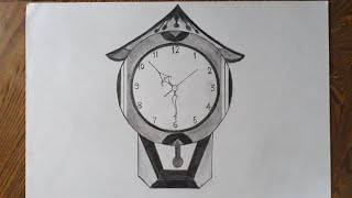 How to draw clock/pencil shading/step by step