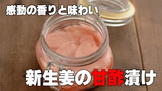 【新生姜の甘酢漬け ガリ】新生姜ならではのさわやかな香りとフレッシュな味わい。野菜ソムリエプロのこだわりで最高のガリができました!