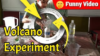 Learn to make a Volcano from Twins - Science Experiment - Funny video