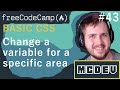 #43 Change a variable for a specific area | Basic CSS | Solution + Overview