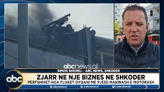 Zjarr ne nje biznes ne Shkoder/ Perfshihet nga flaket dyqani me pjese makinash e motorrash