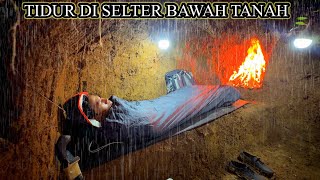 BERKEMAH SAAT HUJAN DERAS- 2HARI MEMBUAT RUMAH BAWAH TANAH YANG HANGAT