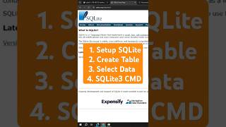 Setup SQLite Database #database