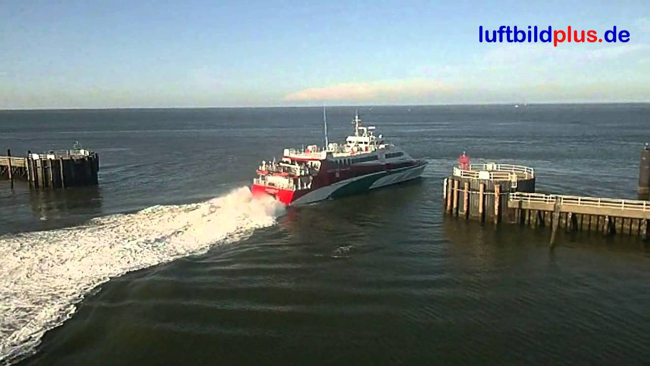 HALUNDER JET. Das Schnelle Schiff Von Cuxhaven Nach Helgoland - YouTube