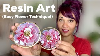 DIY Resin Coasters (Easy Floral Technique With Alcohol Ink Full Tutorial)