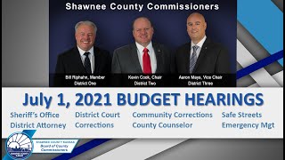 Shawnee County Kansas Budget Hearing 2021/07/1