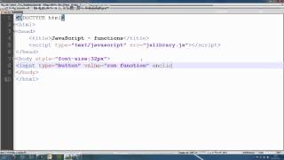 JavaScript Tutorial 11 - functions