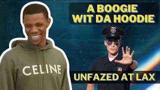 Rapper A Boogie Wit Da Hoodie Gets An Extra Bag Check Before Kicking Off World T